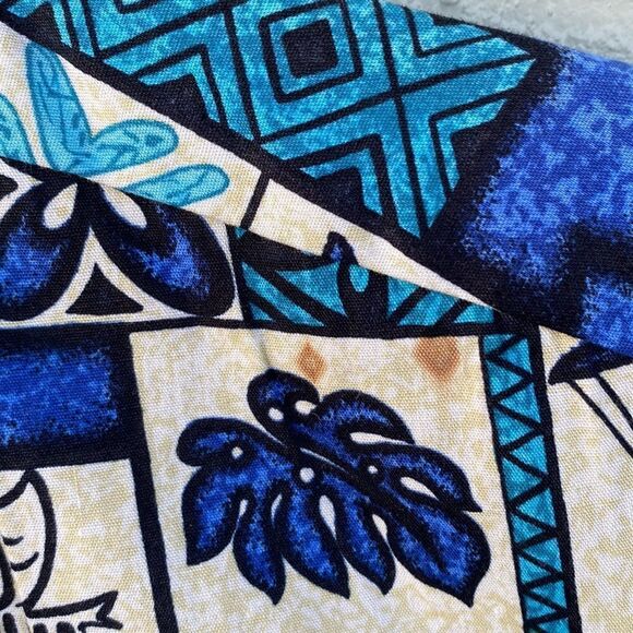 Hawaii Sz L Hawaiian Shirt Sz L 1/4 Button Down - Picture 10 of 11